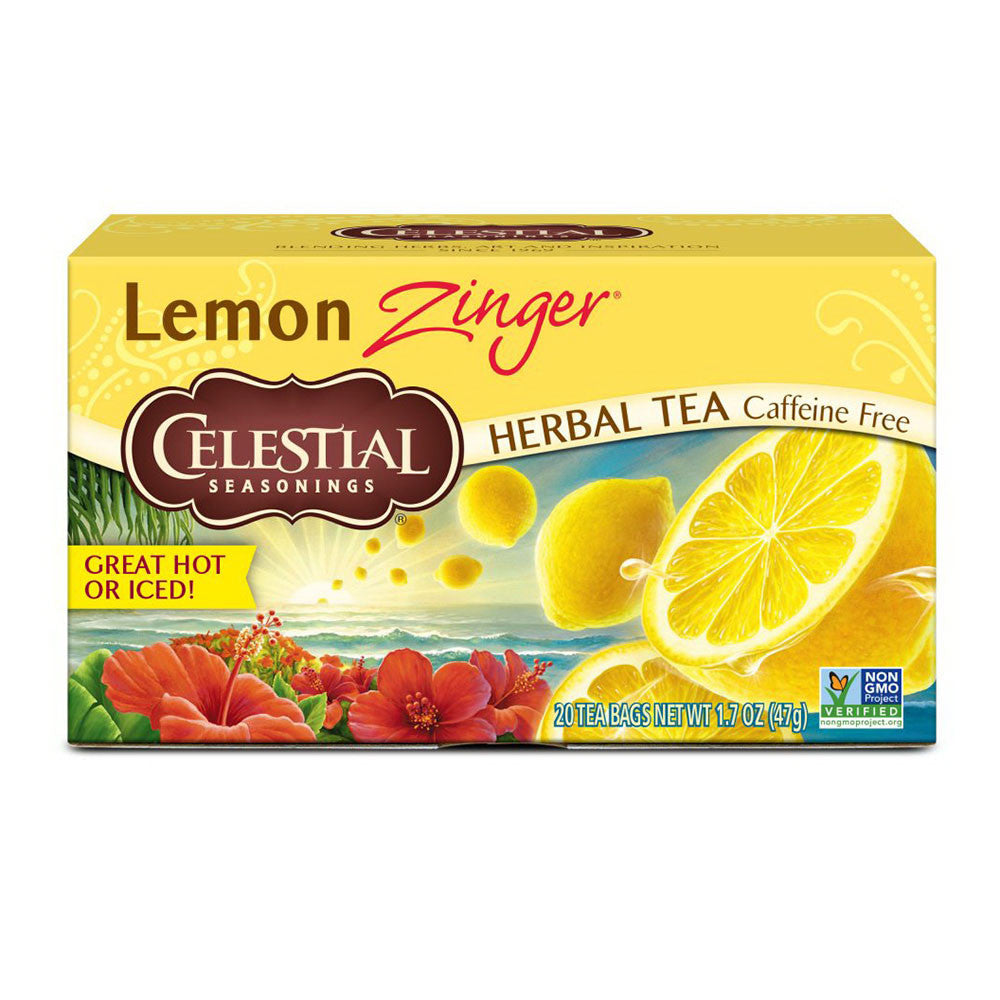 Celestial Seasonings Lemon Zinger Caffeine Free Natural Herb Tea, 20 Bags
